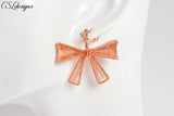 Wirework bow earrings