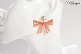 Wirework bow earrings