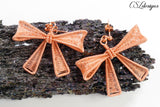 Wirework bow earrings