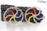 Wire crochet pinwheel earrings ⎮ For rainbow color, sparkle, women