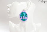 Cool 3D scenes earrings ⎮ Laser cut earrings