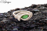 Dragons eye wirework ring ⎮ Silver and turquoise