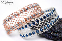 Beaded chevron wire macrame bracelet tutorial