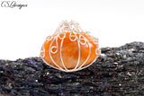 Pumpkin wirework cabochon ring