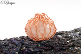 Pumpkin wirework cabochon ring
