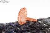 Pumpkin wirework cabochon ring