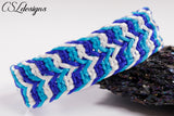 Herringbone macrame bracelet ⎮ Blue