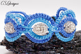 Circles macrame bracelet ⎮ Blue