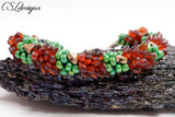 Hedgehog beaded kumihimo bracelet ⎮ Multicolour