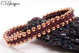 Easy macrame bracelet ⎮ Maroon and copper
