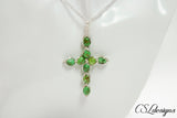 Egyptian style cross wirework necklace⎮ Silver and turquoise