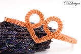 Heart wire kumihimo bracelet ⎮ Copper