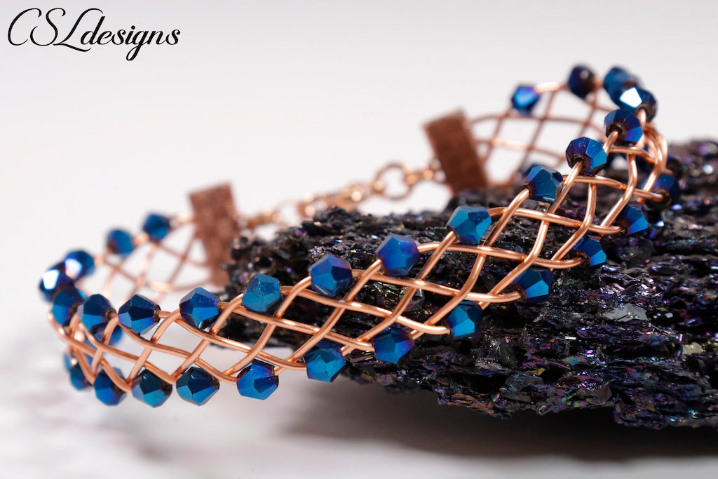 Outside beaded wirework braided bracelet tutorial – CSLdesigns shop