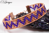 Fire and ice wirework bracelet ⎮ Copper and blue