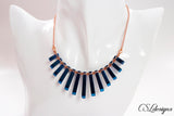 Warrior princess wirework necklace ⎮ Copper and blue