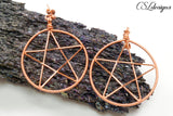 Pentagram earrings ⎮ Copper