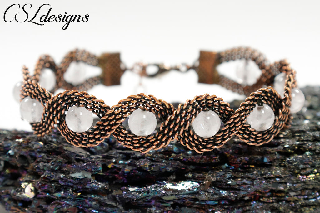 Laced wire kumihimo bracelet ⎮ Silver – CSLdesigns shop
