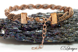 Twisted wire kumihimo bracelet ⎮ Copper oxidised