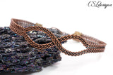 Infinity wire kumihimo bracelet ⎮ Copper oxidised