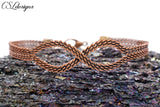 Infinity wire kumihimo bracelet ⎮ Copper oxidised