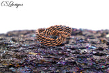 Infinity wire kumihimo ring ⎮ Copper oxidised