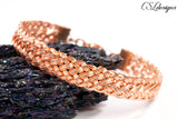 Regal wire kumihimo bracelet ⎮ Copper and silver