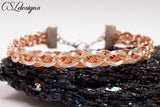 X's and O's wirework bracelet ⎮ Copper and silver