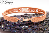 Roses wirework bracelet ⎮ Copper and white