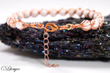 Candy spirals wirework bracelet ⎮ Copper and white