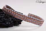 Snaky kumihimo bracelet ⎮ Grey and copper