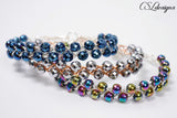 Outside beaded wirework braided bracelet tutorial
