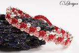 Easy square knot macrame bracelet ⎮ Pink and silver