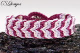 Herringbone macrame bracelet ⎮ Purple
