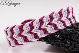 Herringbone macrame bracelet ⎮ Purple