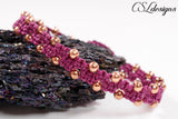 Easy square knot macrame bracelet ⎮ Purple and copper