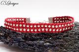 Snaky kumihimo bracelet ⎮ Red and silver