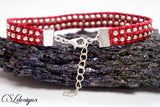 Snaky kumihimo bracelet ⎮ Red and silver