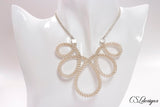 Eternal loops wire kumihimo necklace ⎮ Silver