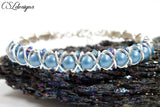 Kisses wirework bracelet ⎮ Silver and blue