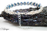 Kisses wirework bracelet ⎮ Silver and blue