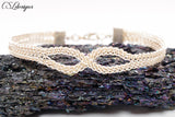Infinity wire kumihimo bracelet ⎮ Silver
