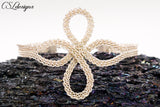 Celtic infinity wire kumihimo bracelet ⎮ Silver