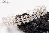 Triple twist wirework bracelet ⎮ Silver and crystal