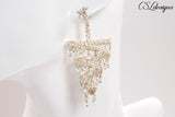 Chandelier wire kumihimo earrings ⎮ Silver