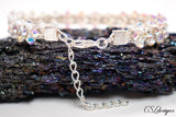 Blingy wire kumihimo bracelet ⎮ Silver