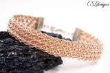 Elegant wire kumihimo bracelet ⎮ Silver and copper