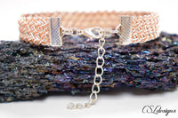 Elegant wire kumihimo bracelet ⎮ Silver and copper