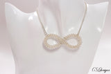 Infinity wire kumihimo necklace ⎮ Silver