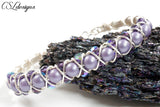 Kisses wirework bracelet ⎮ Silver and purple