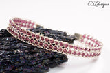 Snaky wire kumihimo bracelet ⎮ Silver and purple